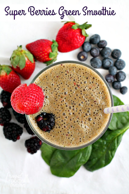 This vitamin-packed Super Berries Green Smoothie is definitive proof that not all green smoothies necessarily have to be green.