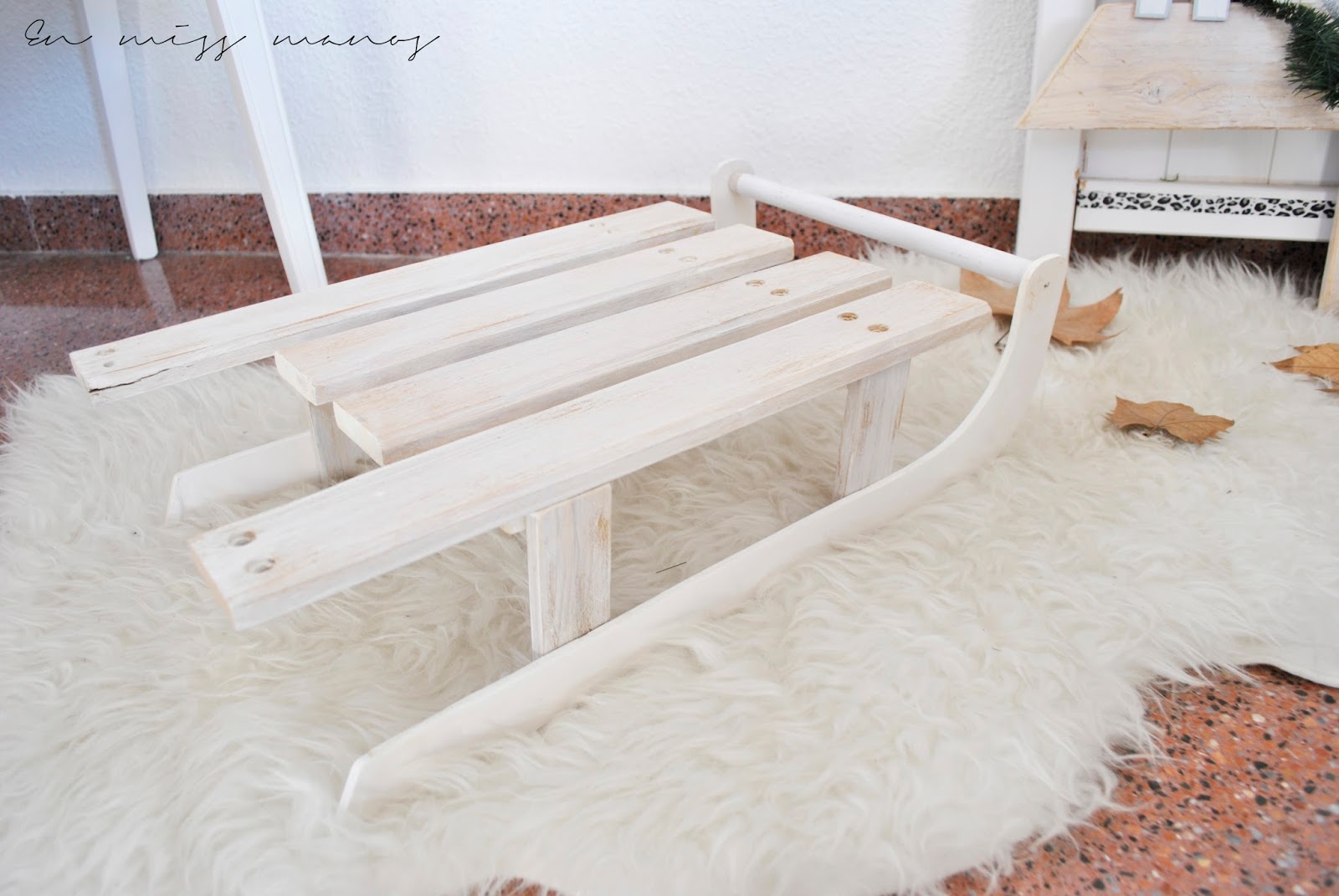 En Miss Manos: DIY Trineo navideño de madera