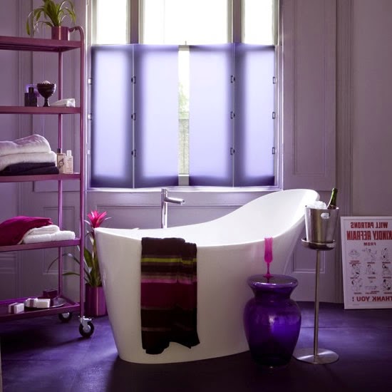 Baños de color lila - Colores en Casa