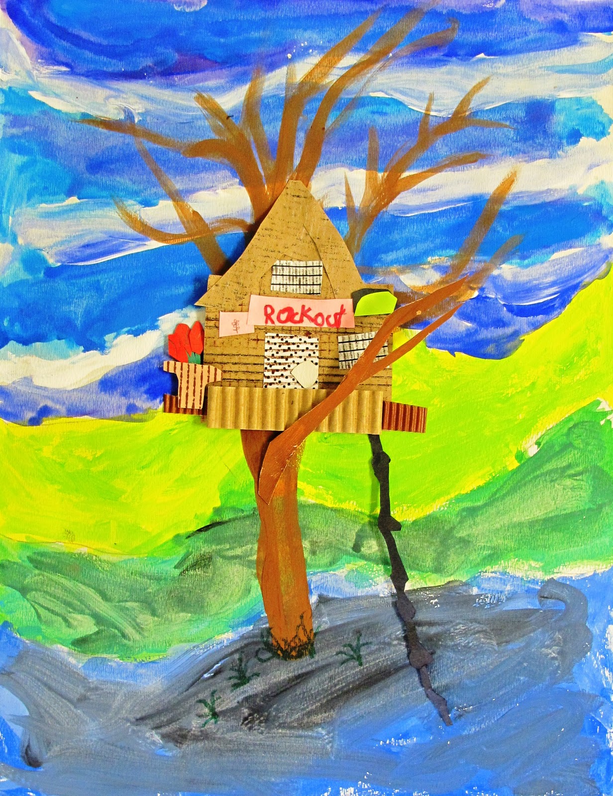 North Art Alert Third Grade Treehouses