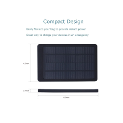 MARSEE(TM)Solar Panel 10000mah Water Resistant Portable Backup Power Bank Dual USB Output, Fits Most Usb-charged Device