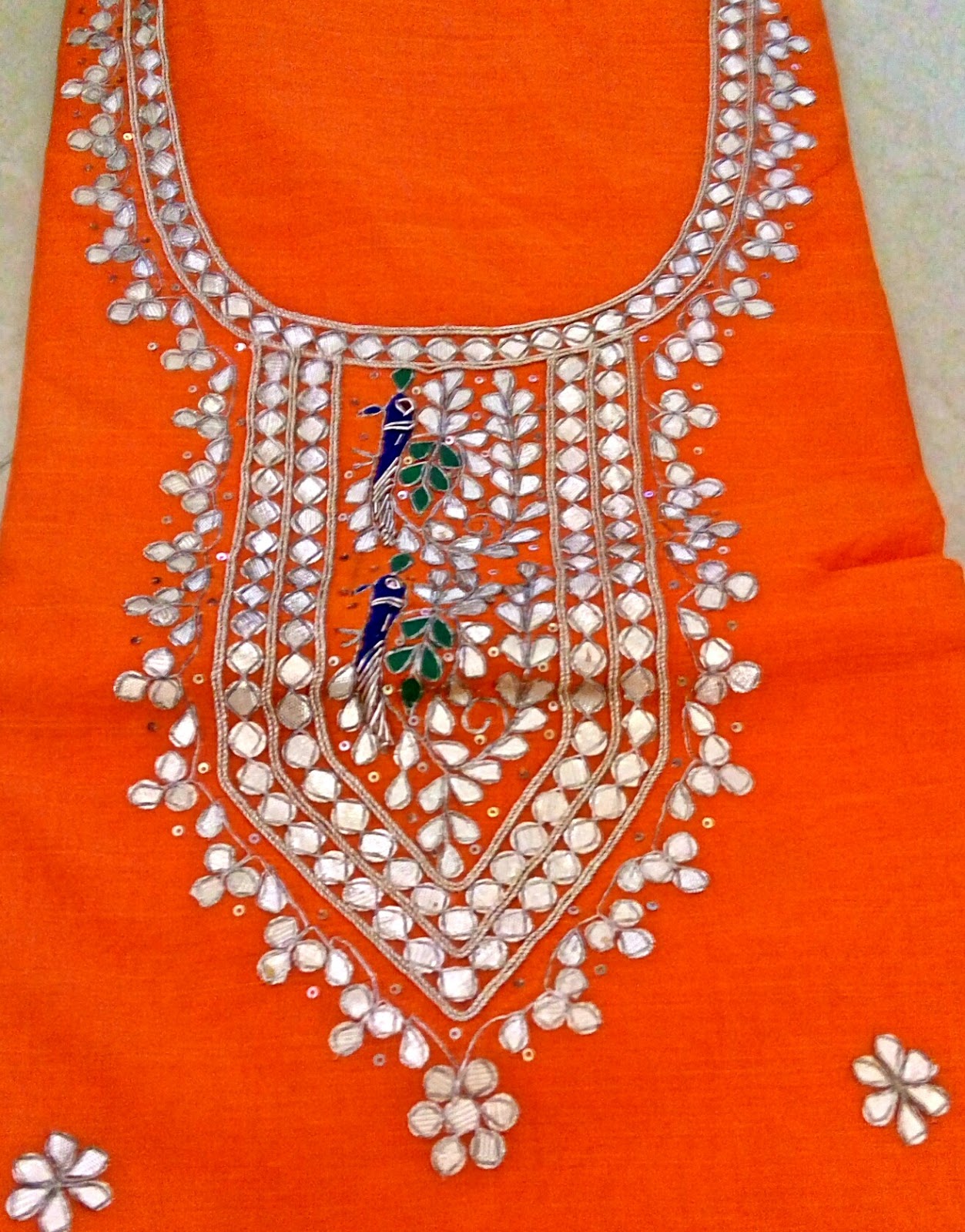 Black Rajasthani kurti & white skrit