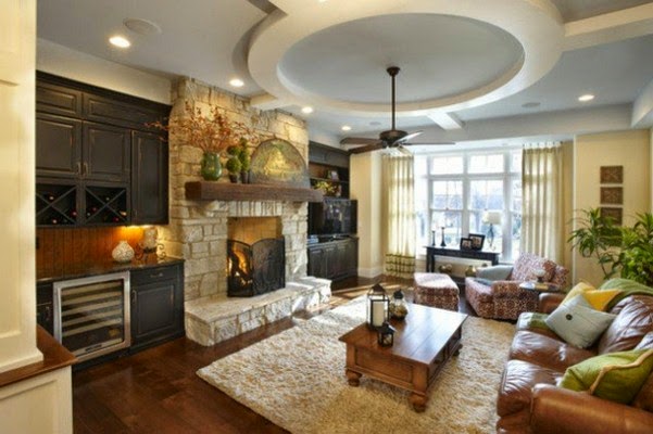 Living room rustic design