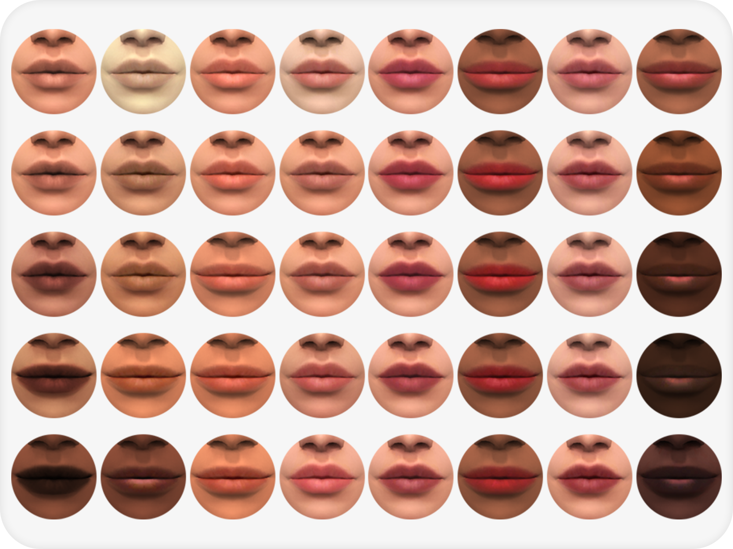 Sims 4 CC Skin Details Lips