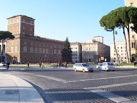 The Palazzo Venezia looks out over the Piazza Venezia and the Via del Plebiscito