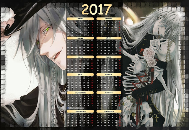 calendario 2017 black butler