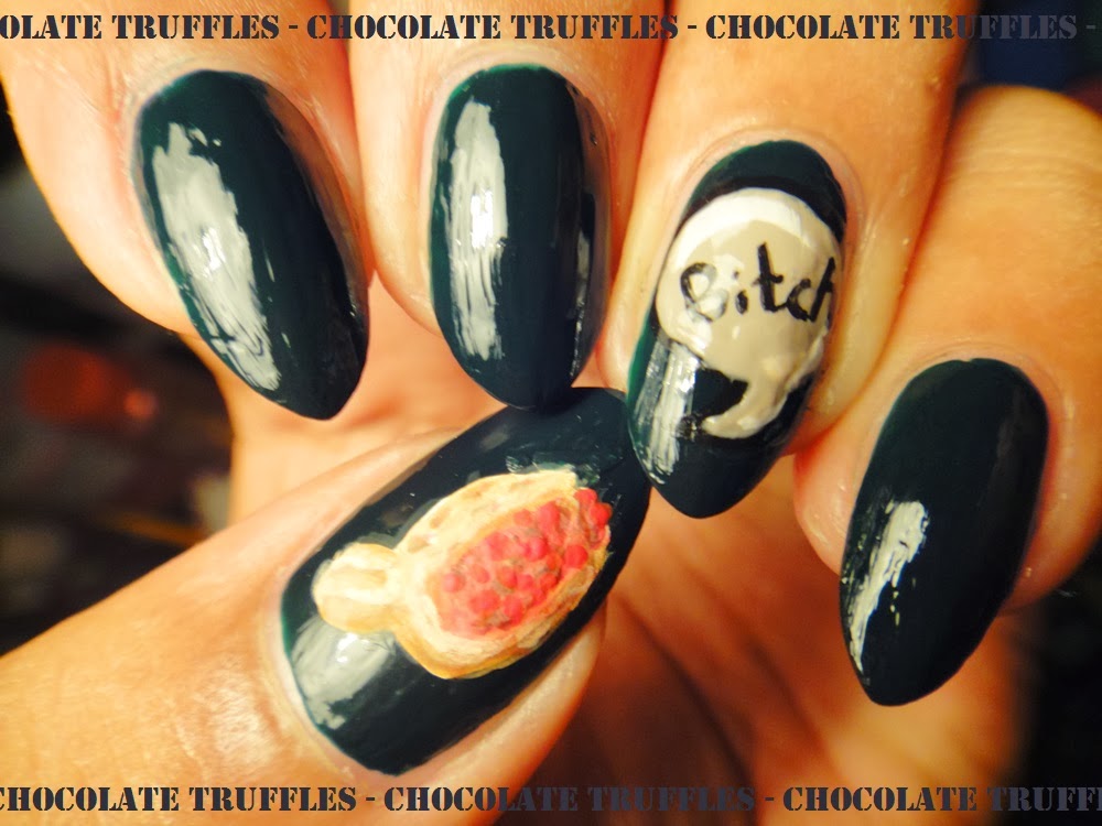Chocolate Truffle Nails Supernatural Sam and Dean Winchester Nails
