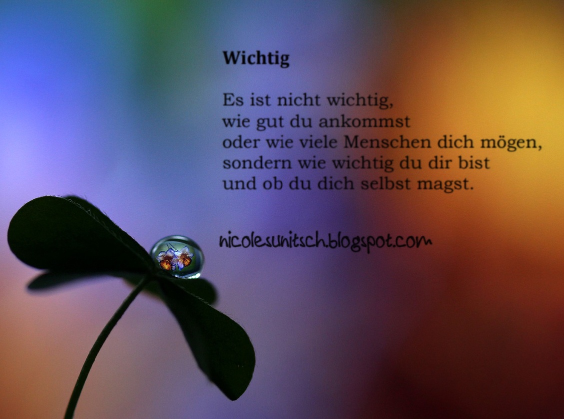 Gedichte Von Nicole Sunitsch Autorin Spruche Wichtig Aus Dem