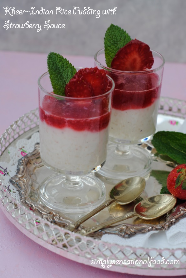 KheerIndian Rice pudding with Strawberry Sauce. simply.food