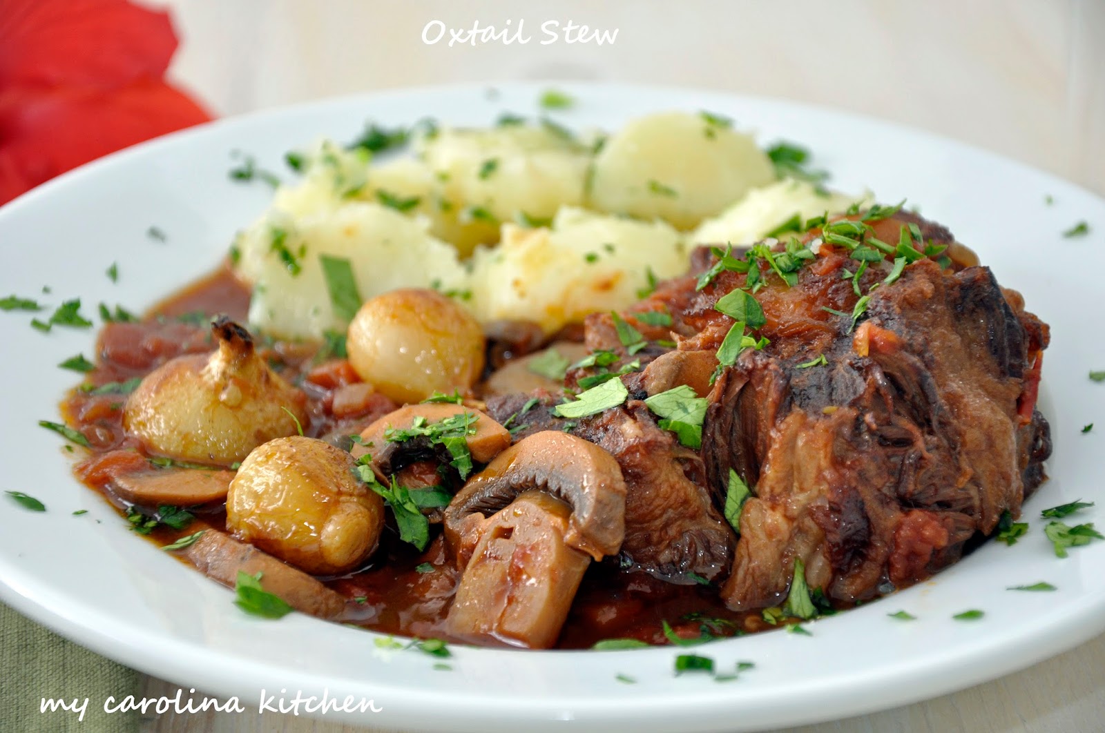 My Carolina Kitchen Braised Oxtail Stew,Ham Hock And Beans Pressure Cooker
