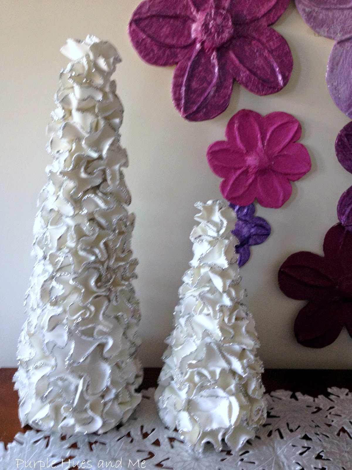 Christmas Decoration- Glitter Styrofoam Cone Christmas Trees  #HandmadeHoliday14 - Keeping it Simple