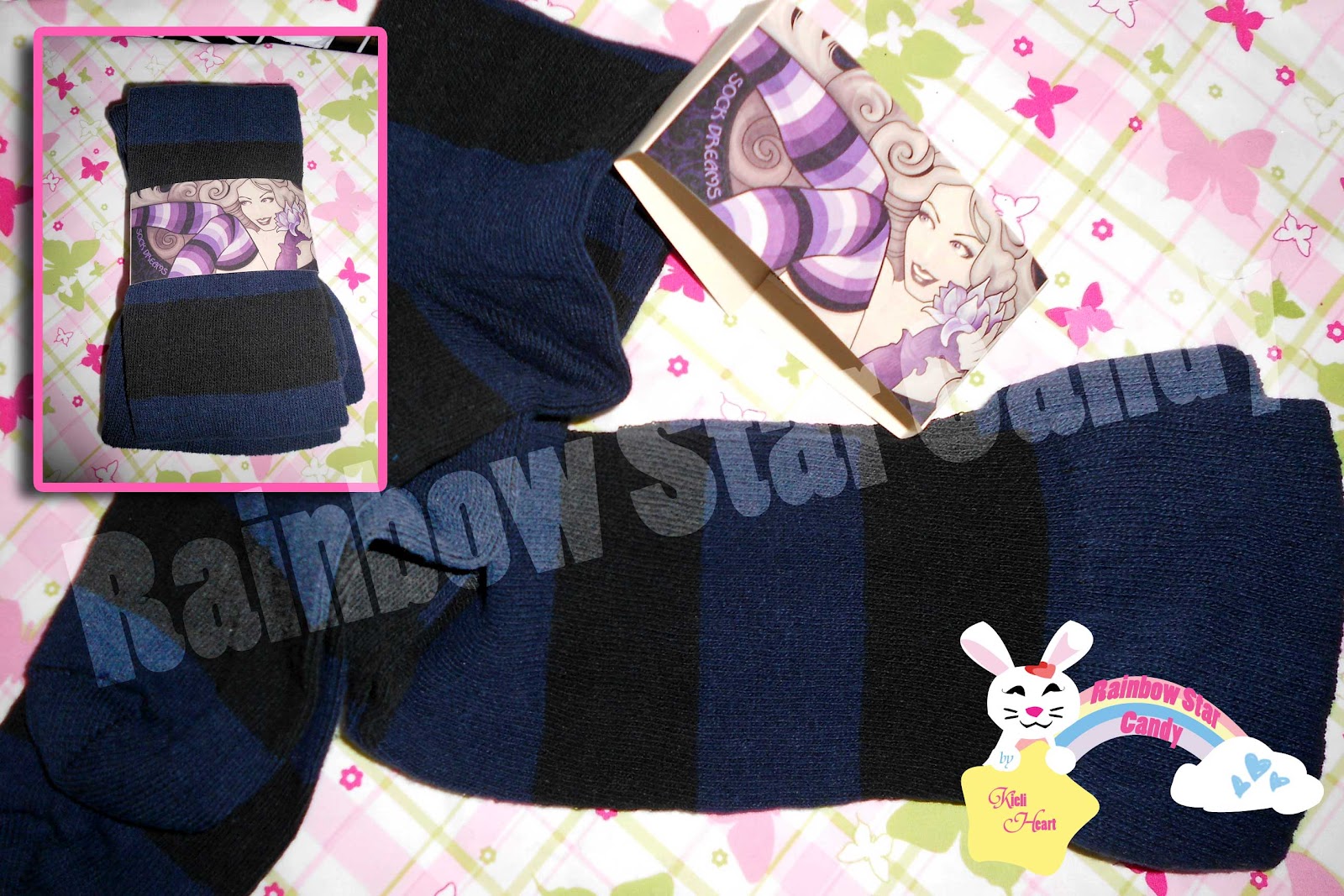 Rainbow Star Candy A Dream is a Wish Your Heart Makes Sock Dreams Review (And a special lil