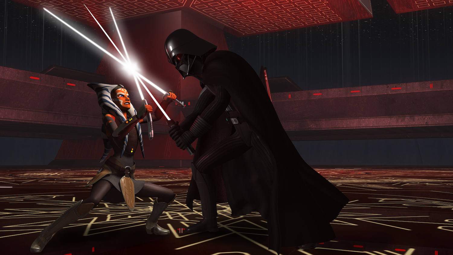 The Star Wars Underworld Dave Filoni Examines Vader Vs Ahsoka In New Star Wars Rebels Season Two Blu Ray Clip