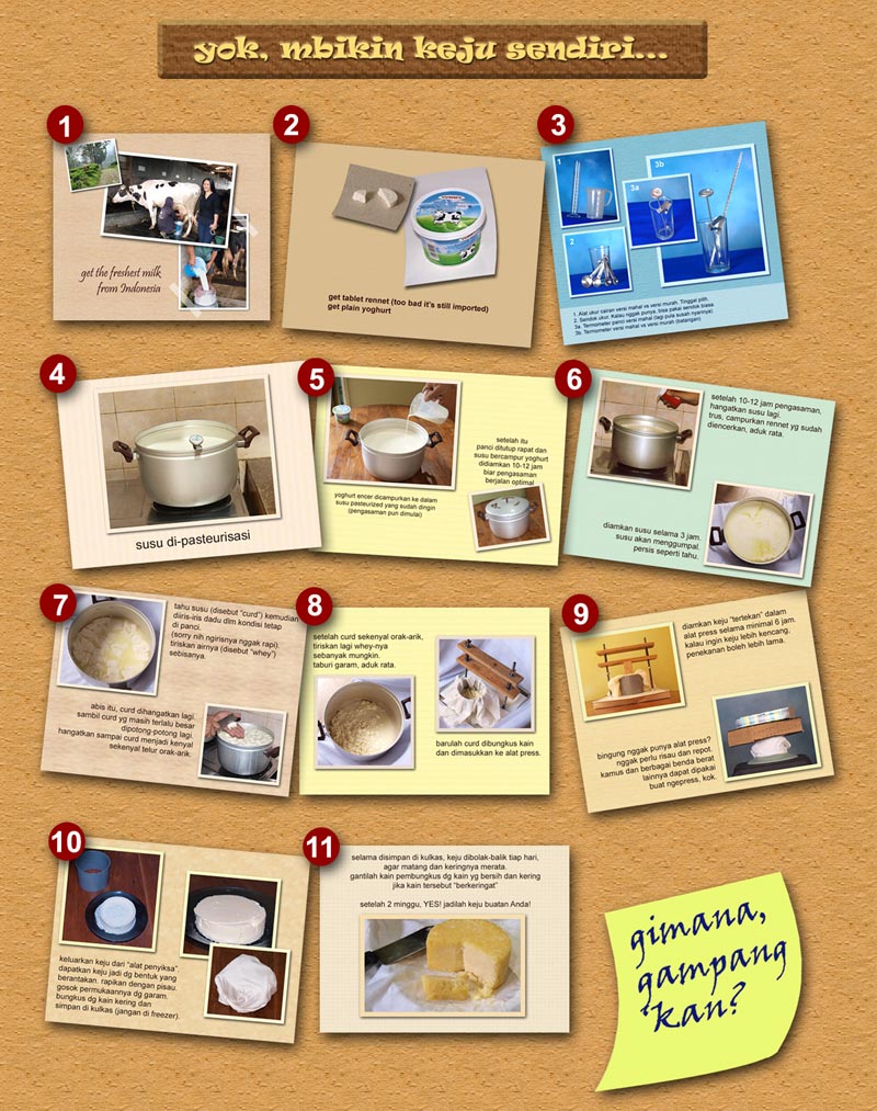 Trie's Cheese: Basic Cheese Making In Compressed Photos