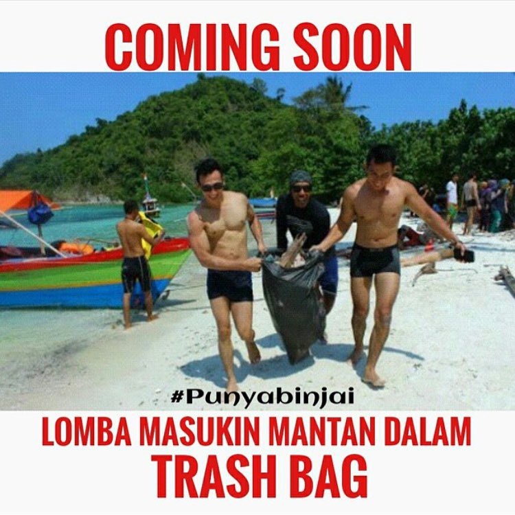 Lomba masukin mantan dalam trash bag