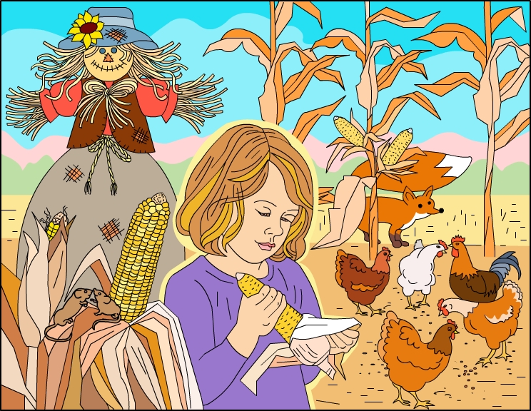 Nicole s Free Coloring Pages Autumn Coloring Page Porumb Vulpe 
