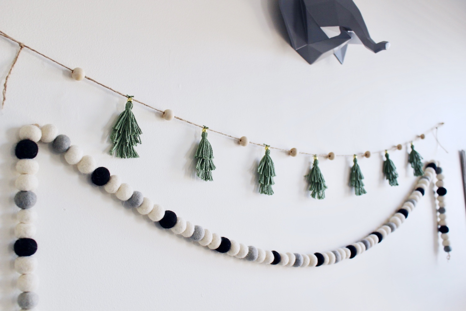 DIY Tassel Christmas Tree Garland The Beetique