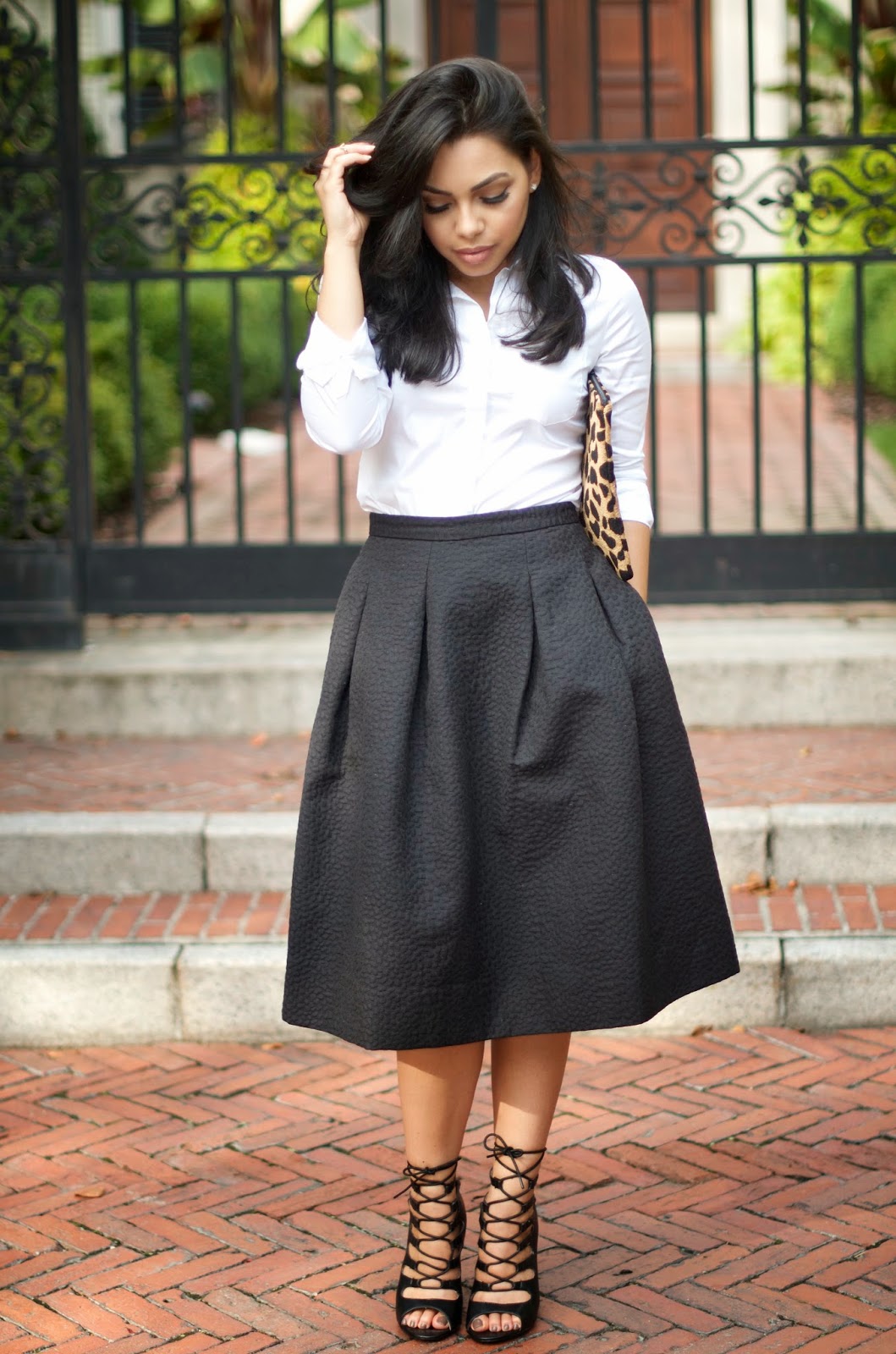 Classic Look featuring Midi Skirt | The Style Brunch