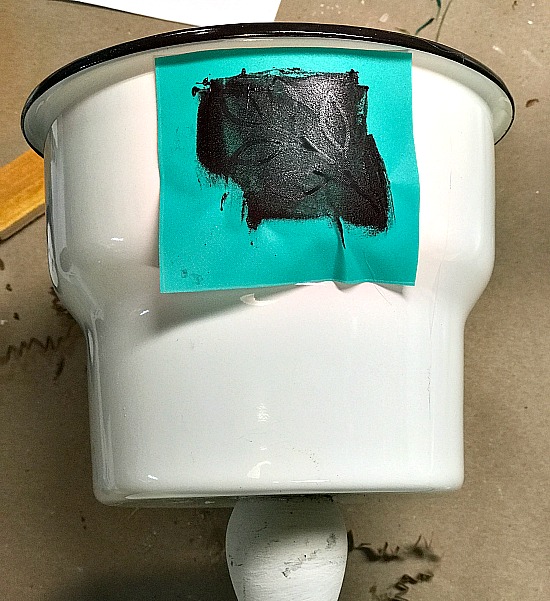 IKEA Hack Enamelware Pedestal Planter