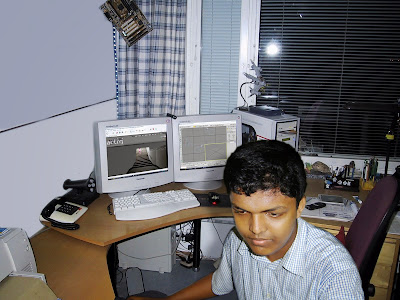 Pretending to work and posing for photo 8 years ago at my first job