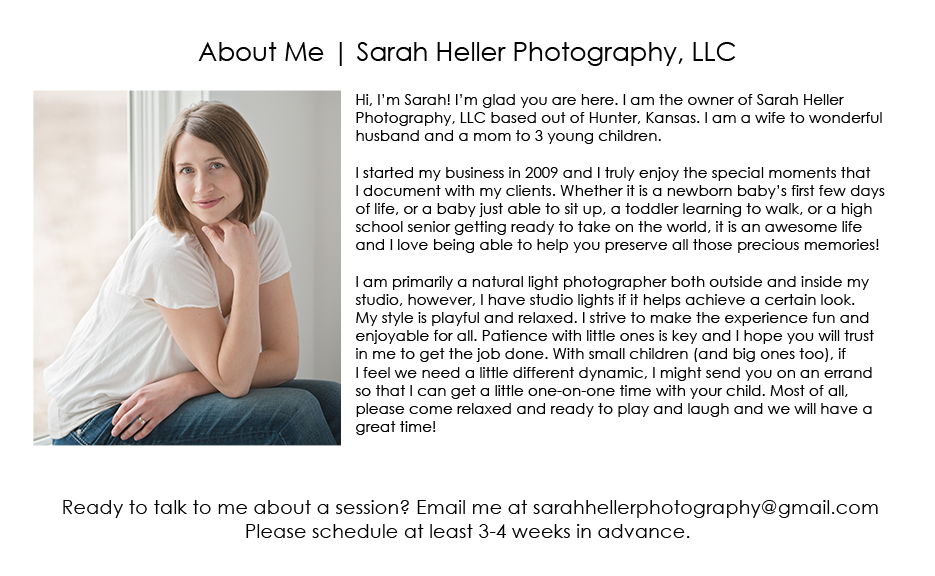 Sarah Heller Photography, LLC North Central Kansas Portrait