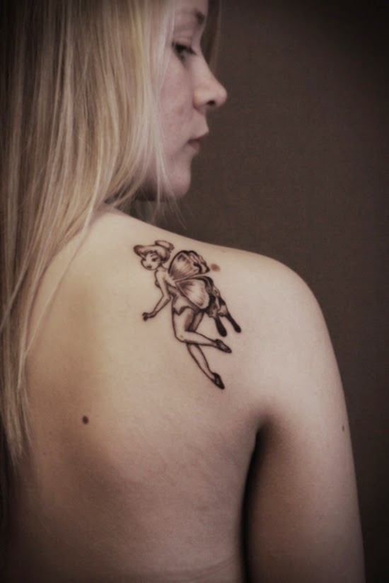 Angel Tattoo Designs For Girls On Back Shoulder Nail Art