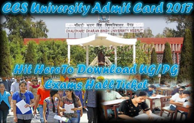 CCS University Admit Card 2017 CCS University Admit Card