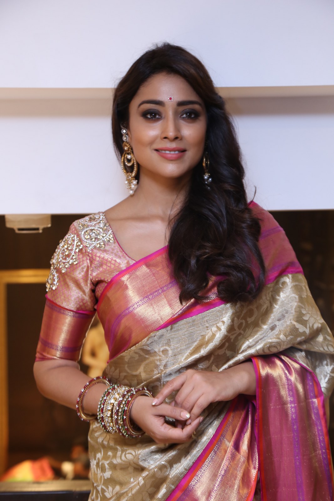 Shriya Saran Actress In Latest Traditional Silk Saree