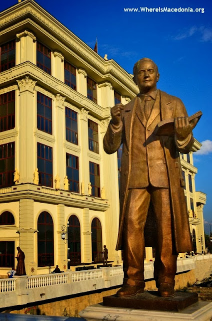 Monument at Art Bridge - Skopje, Macedonia