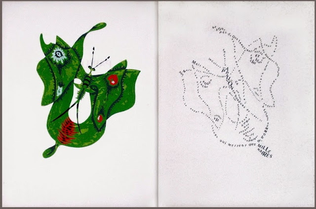 Jean Lurçat bestiary : semi-abstract gouache + lithograph