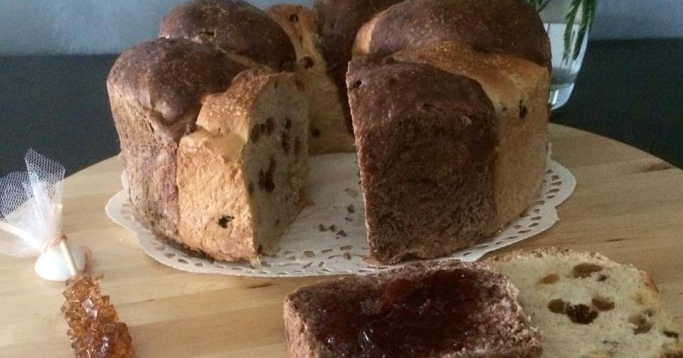 PAN BRIOCHE DOLCE BICOLORE CON CACAO E UVETTA Dina Messi