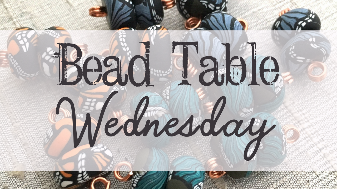 Art Bead Scene Blog Bead Table Wednesday Leather and Bead Ladder Earrings