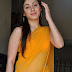 Telugu Actress Manjari Phadnis Long Hair In Yellow Saree