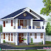 4 BHK sloped roof house architecture