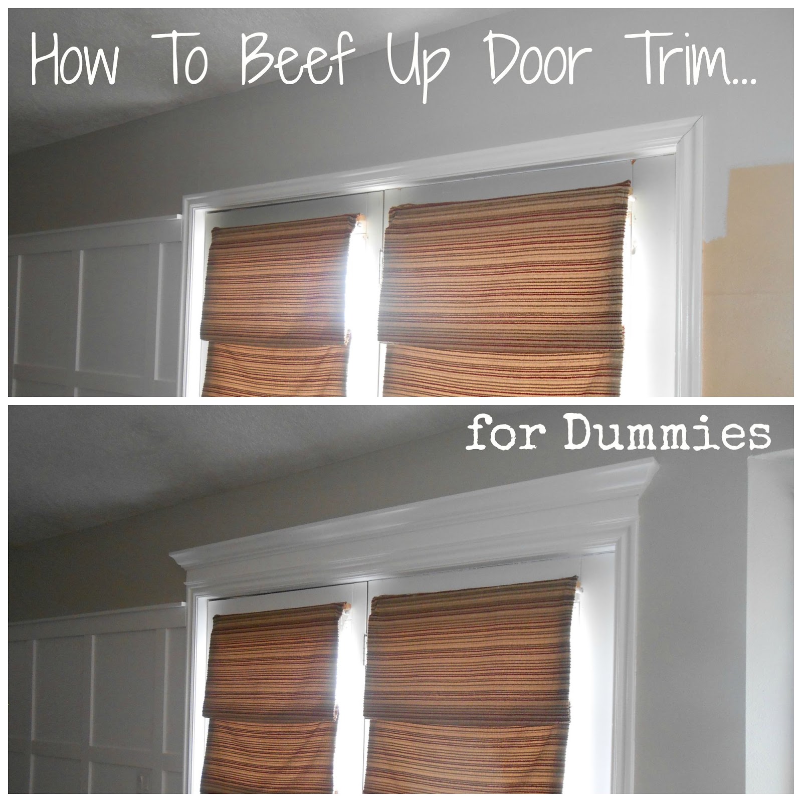 I started with the existing trim that was already around my doors