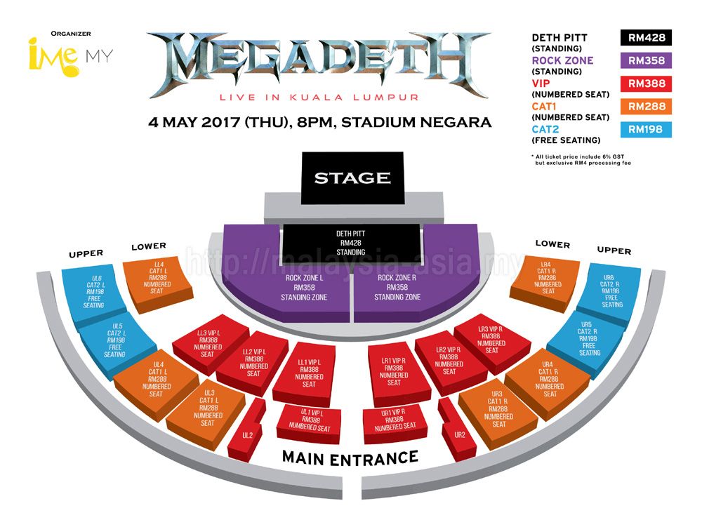 Megadeth Live In Malaysia 2017 Malaysia Asia Travel Blog