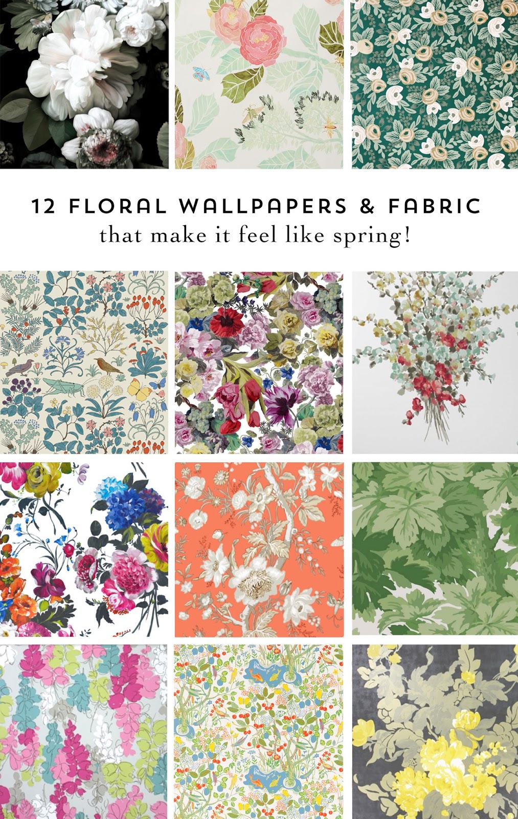 Floral Wallpapers & Fabric - Rambling Renovators