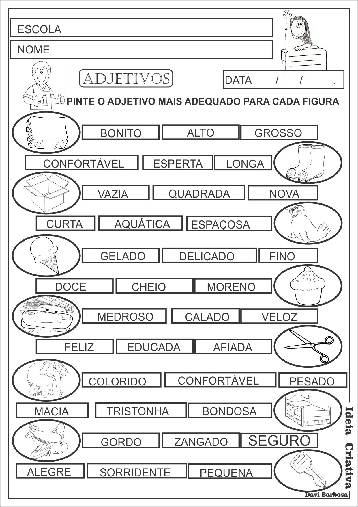 Atividade lingua portuguesa 4º ano.