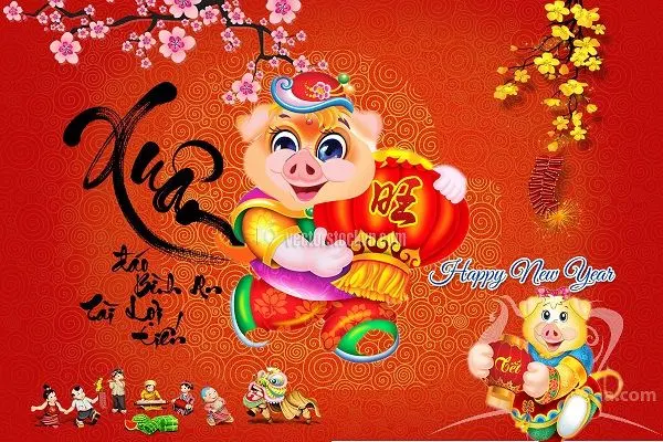 Trang trí tết Kỷ Hợi 2019 cho blogspot