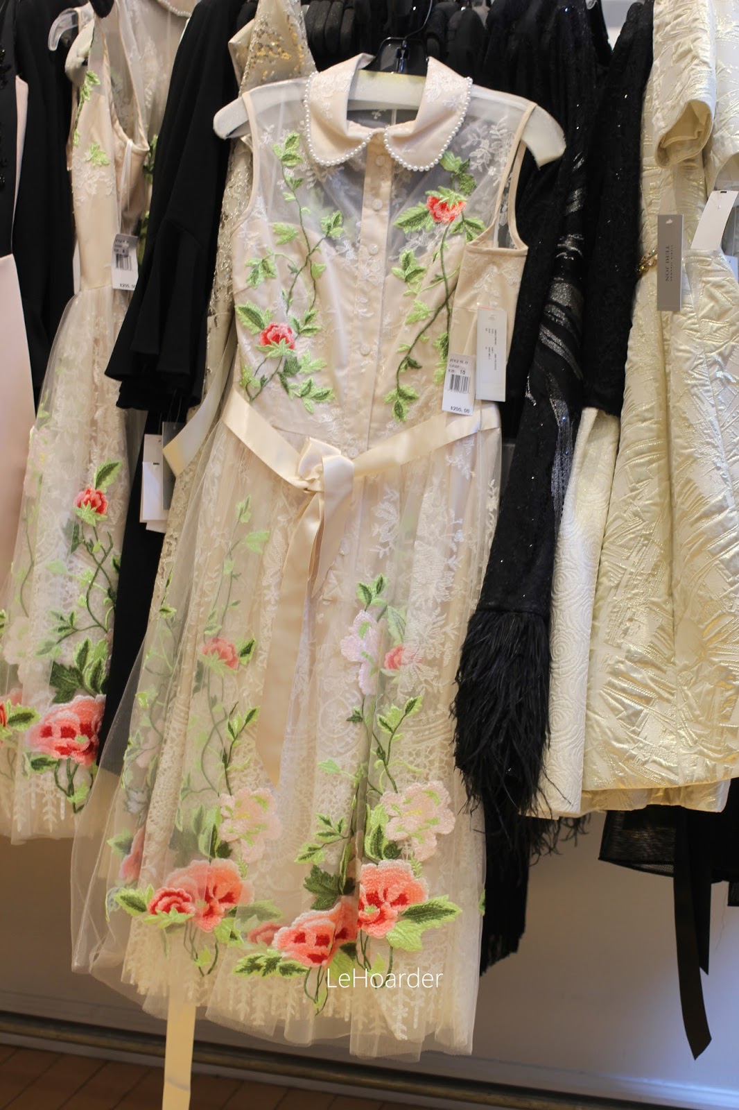 Racks and Racks of Modest Dresses at the Teri Jon Sample Sale! Le Hoarder