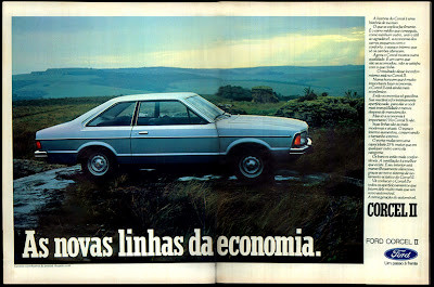 propaganda Ford Corcel II - 1977. reclame de carros anos 70. brazilian advertising cars in the 70. os anos 70. história da década de 70; Brazil in the 70s; propaganda carros anos 70; Oswaldo Hernandez;