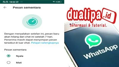 Cara aktifkan fitur baru whatsapp hapus pesan sementara