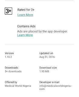Medical world Nigeria, on Google Play Store!