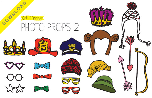 Imágenes de Coronas, Sombreros y más para Photo Booth, para Imprimir Gratis. 