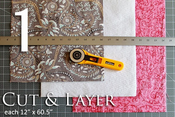 Great pictorial illustrating how to sew a table runner that functions as a hot-pad/trivet -- and it's reversible! | The Inspired Wren