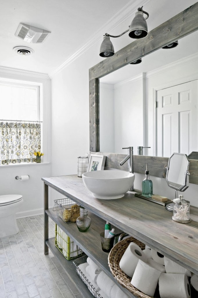 refresheddesigns seven stunning modern rustic  bathrooms 