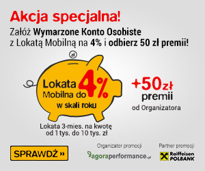 Wymarzone Konto Osobiste z lokatą 4% oraz gwrantowaną premią 50 zł Konkurs