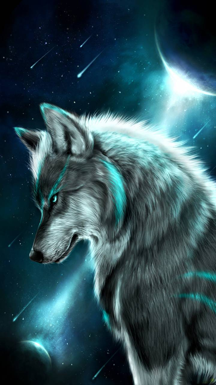 Fondo de pantalla: Lobo azulado