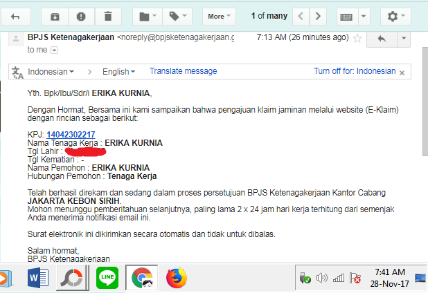 Surat Keterangan Pengunduran Diri Untuk Klaim Bpjs Surat Keterangan Pengunduran Diri Untuk Klaim Bpjs