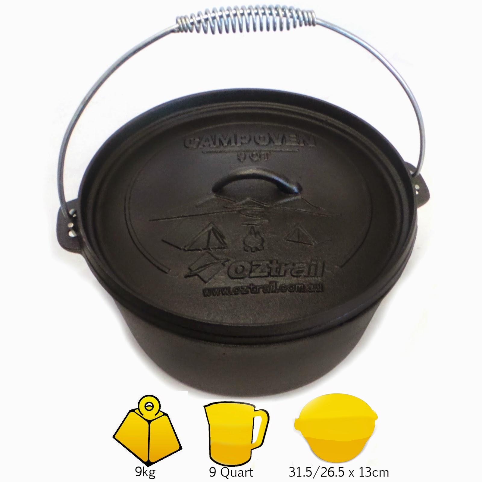 Survive the Elements Oztrail 9 Quart CAMP OVEN